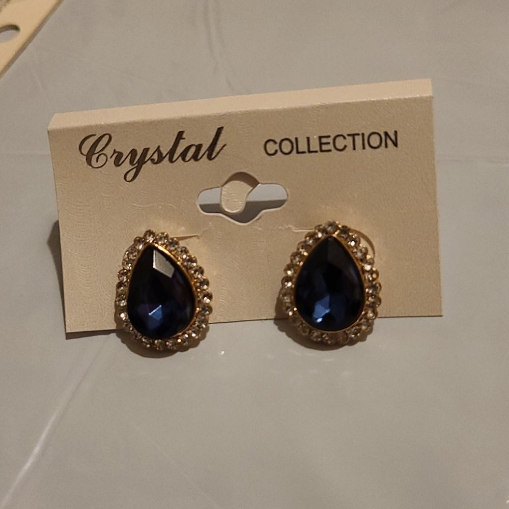 Fashion blue drop earrings